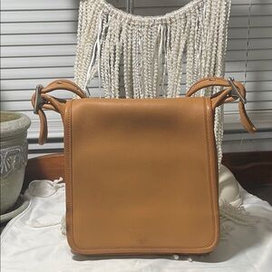 Vintage Coach Studio Flap Bag Camel